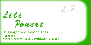 lili ponert business card